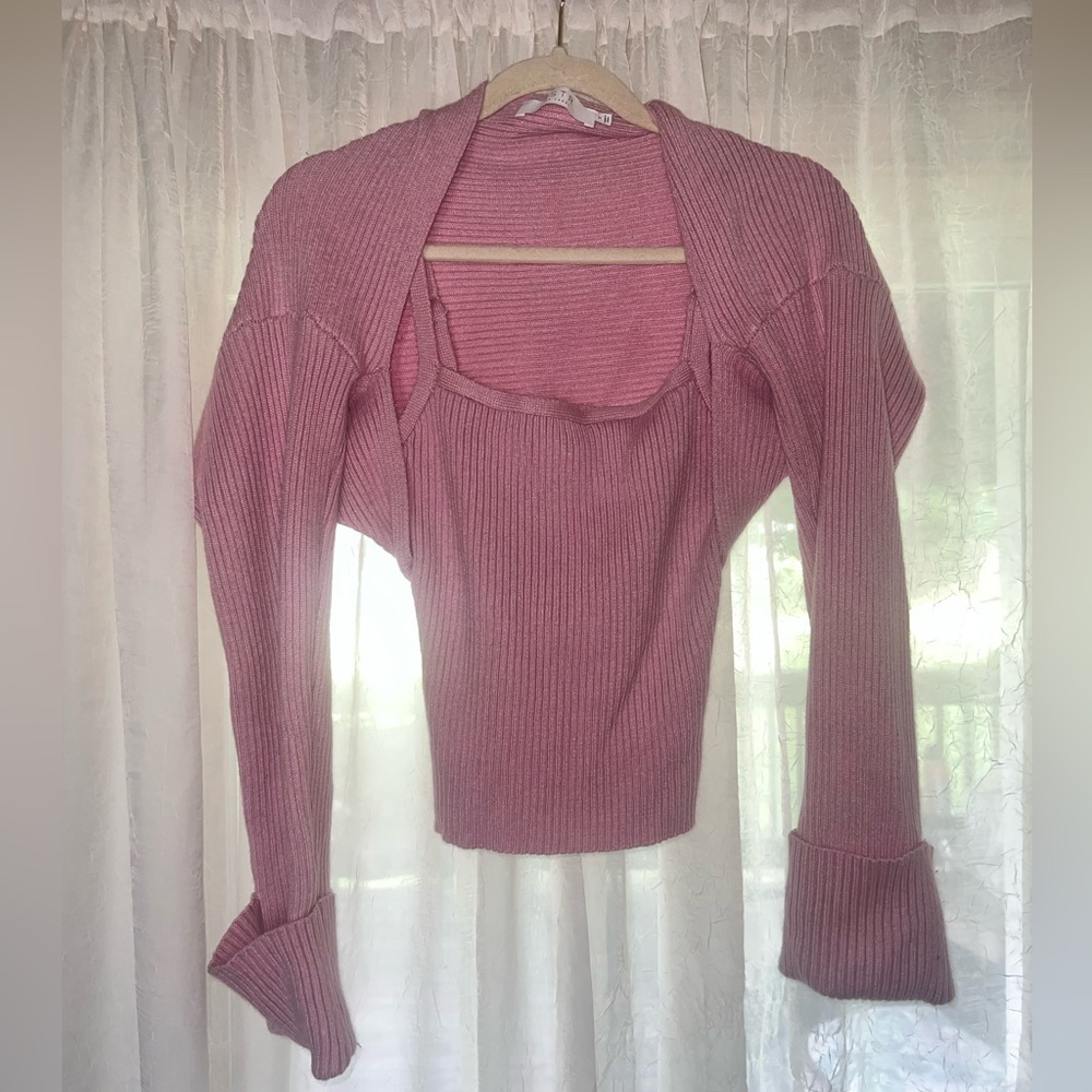 Astr Pink Ribbed Sweater - Picture 4 of 9